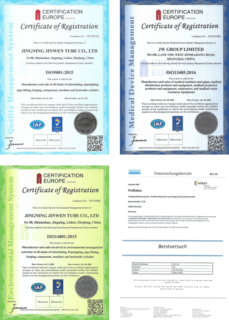 stainless steel tube pipe, honed tube, chrome plated bar manufacurer ISO certification