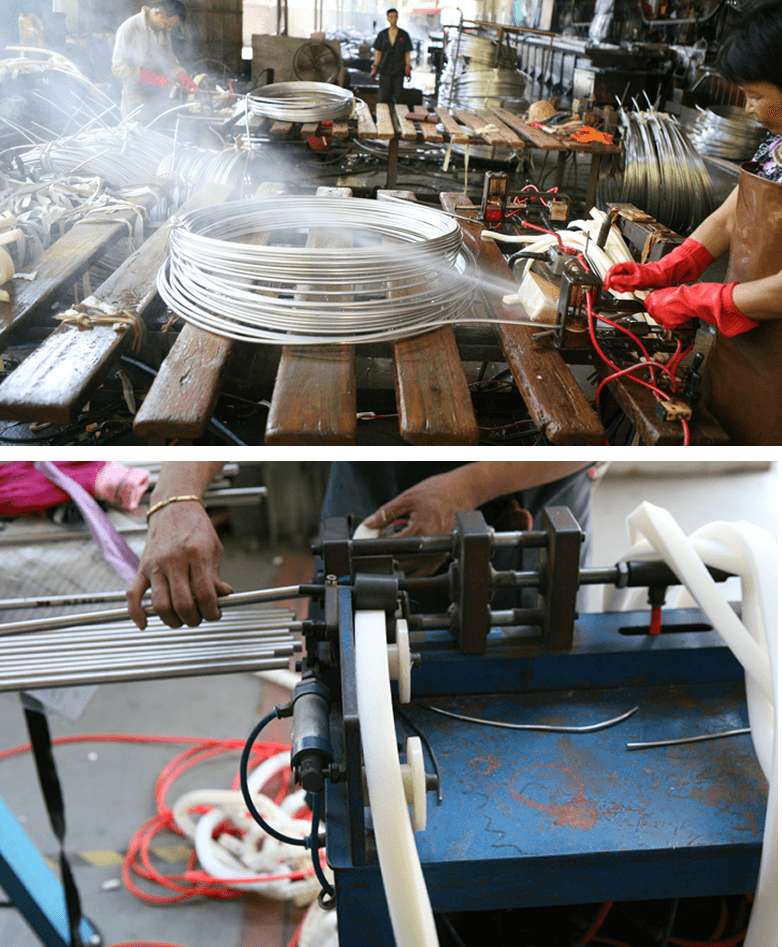 inside clean stainless steel tubing