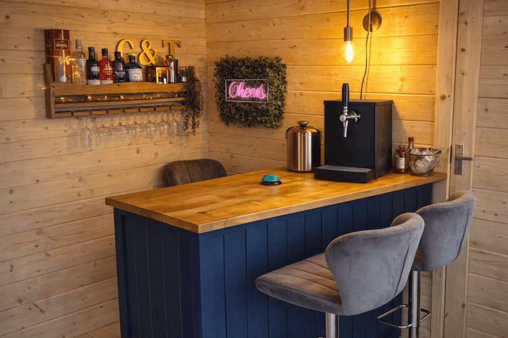 Home Bar with a beer chiller