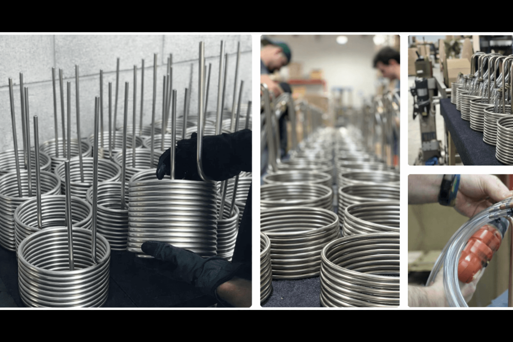 people making wort chiller